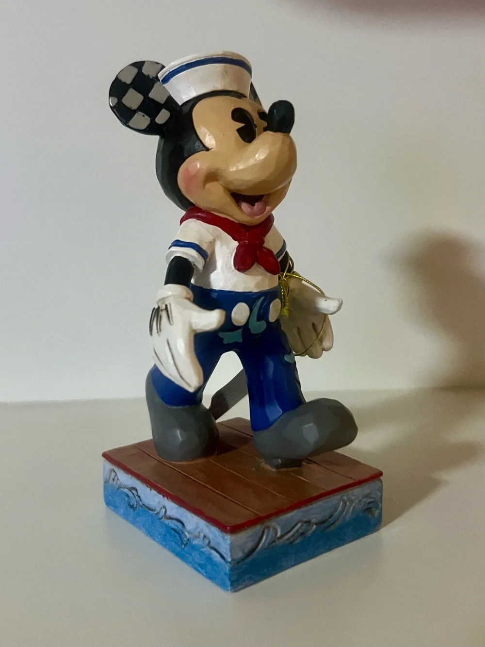 Disney Sailor Mickey Figurine - Blue, White & Red